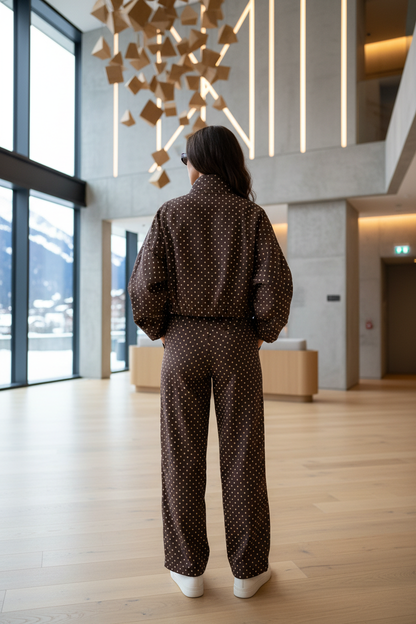 Women's Polka Dot Bomber Jacket