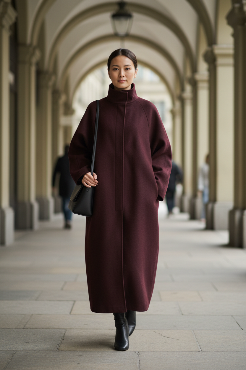 Women's Cotton Lyocell Long Coat