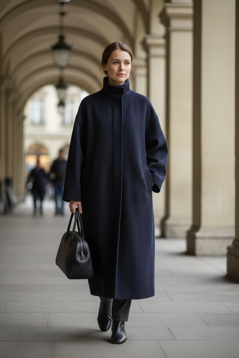 Women's Cotton Lyocell Long Coat