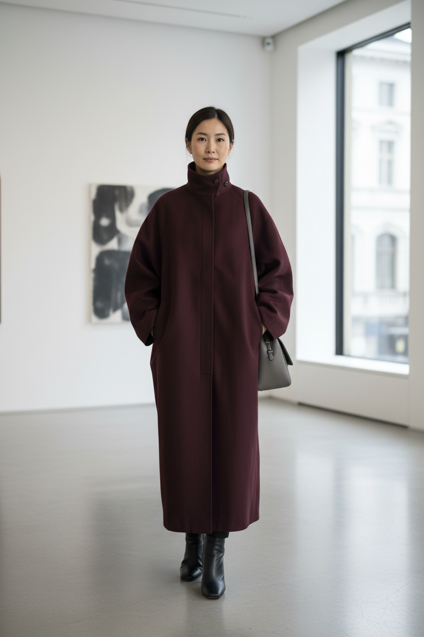 Women's Cotton Lyocell Long Coat