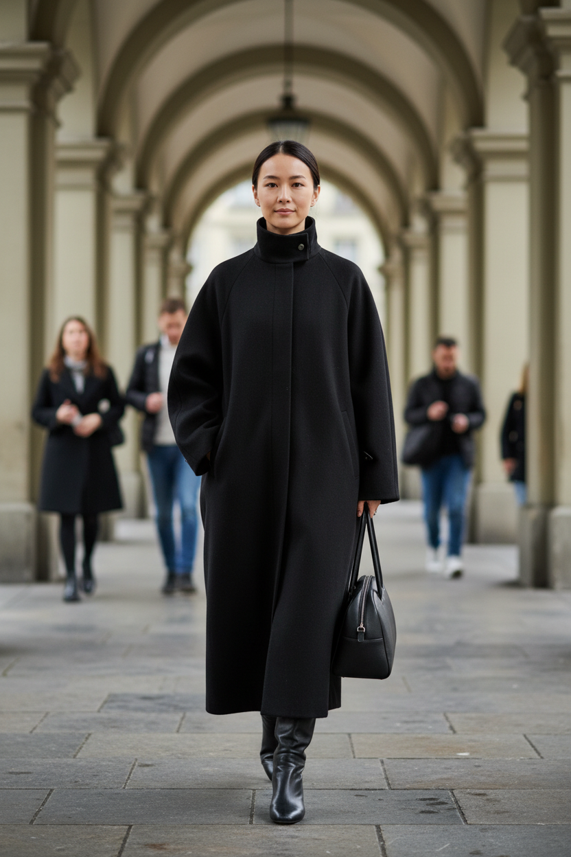 Women's Cotton Lyocell Long Coat