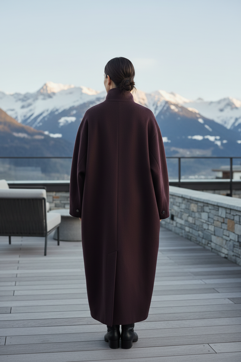 Women's Cotton Lyocell Long Coat